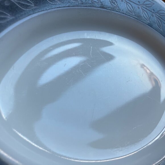 Vintage Pyrex Gray Laurel Leaf Small Serving Platters Set of six - Picture 6 of 9